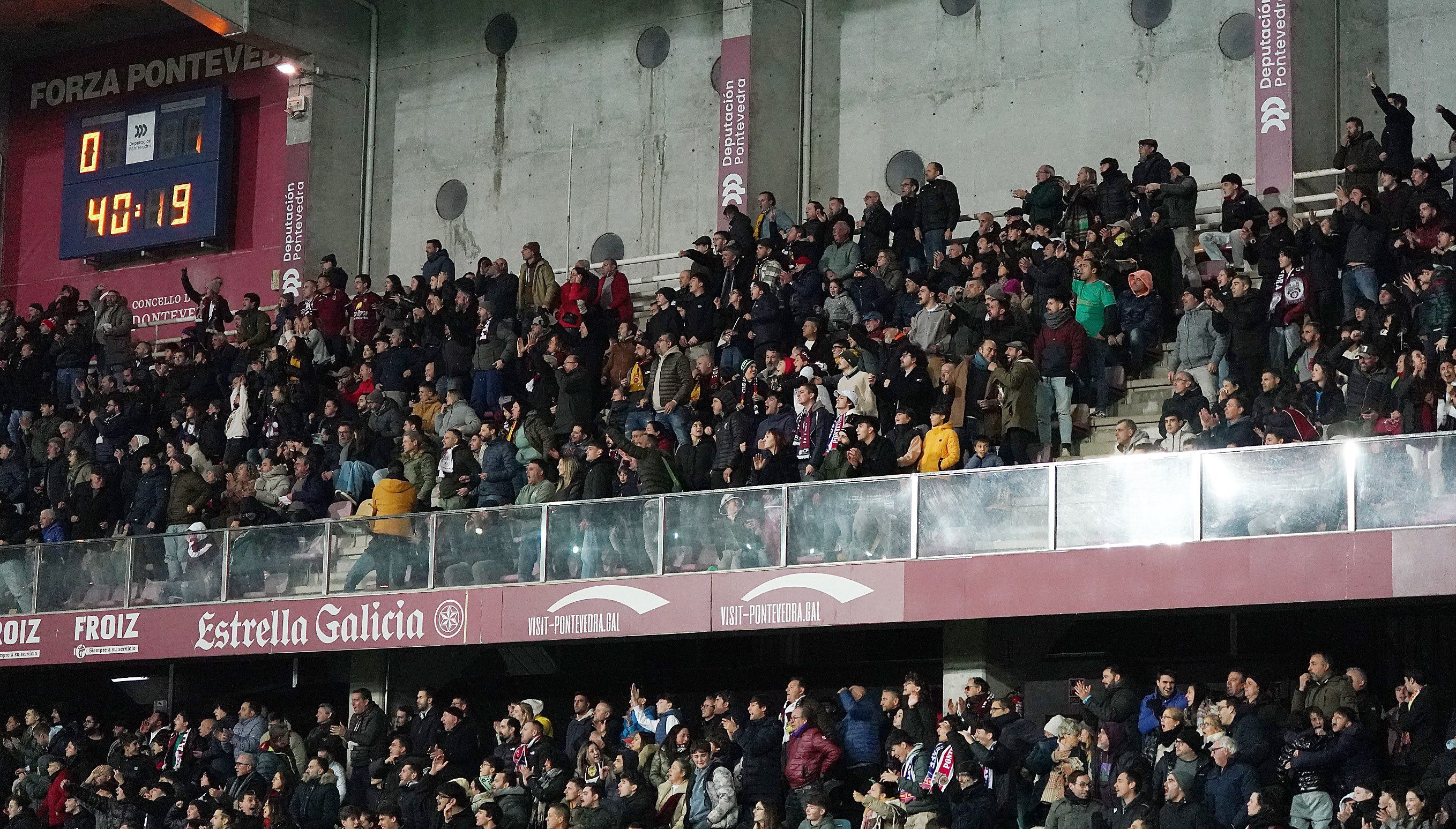 Oitavos de final da Copa do Rei entre Pontevedra e Getafe en Pasarón