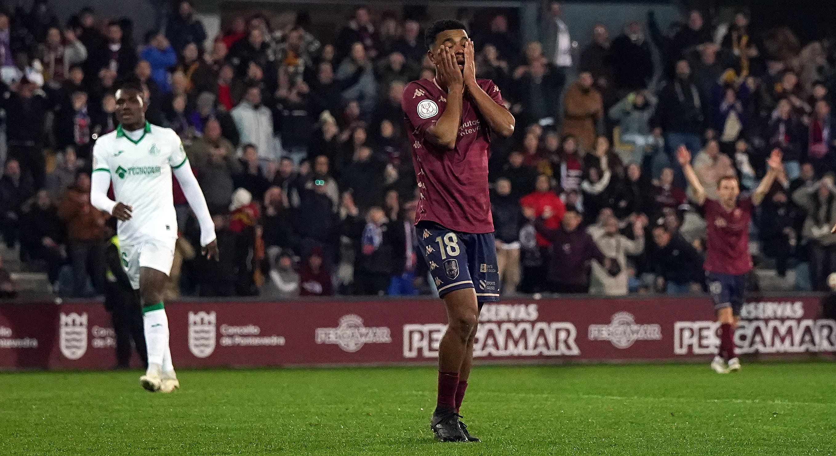 Oitavos de final da Copa do Rei entre Pontevedra e Getafe en Pasarón