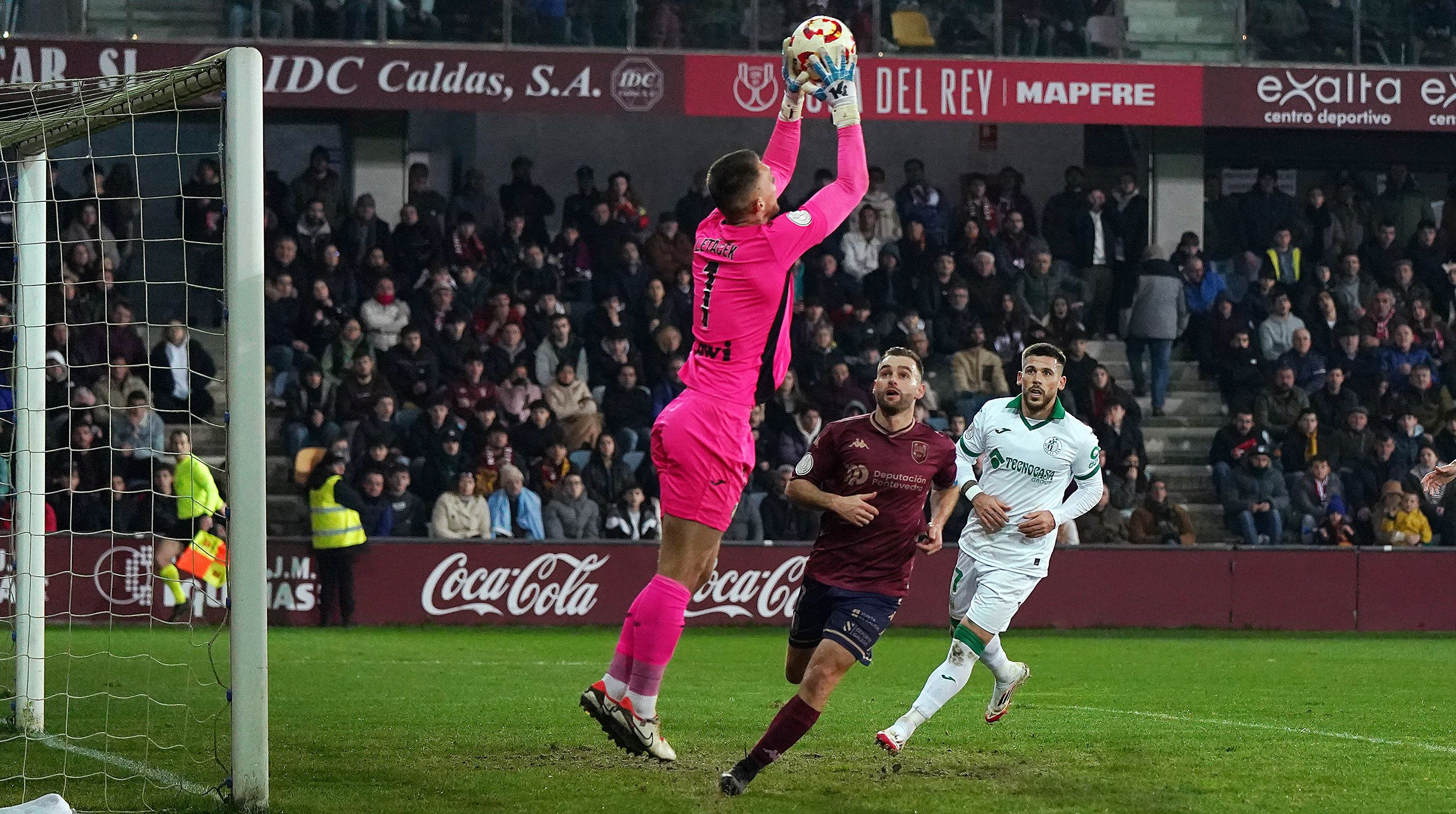 Oitavos de final da Copa do Rei entre Pontevedra e Getafe en Pasarón