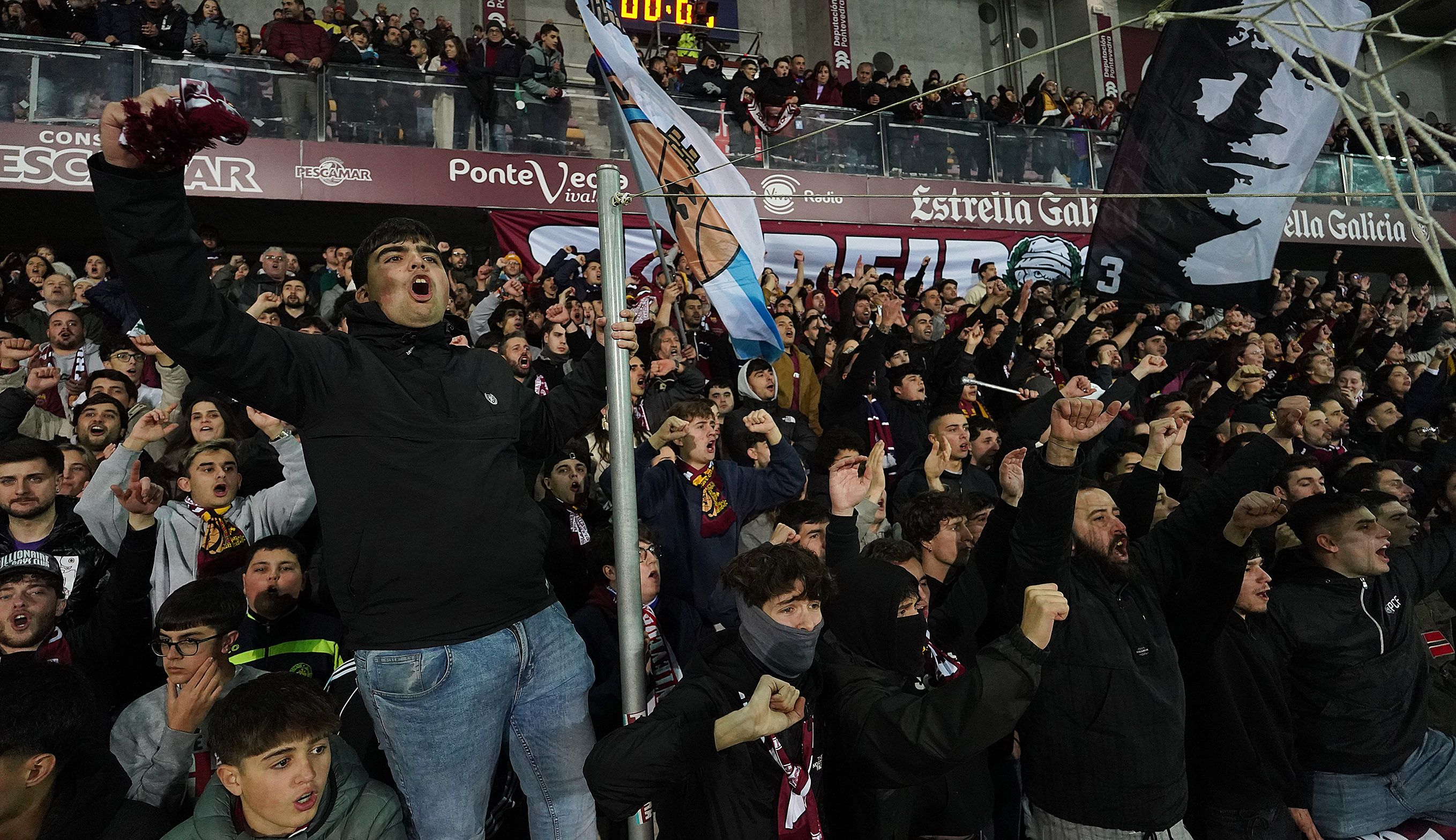 Oitavos de final da Copa do Rei entre Pontevedra e Getafe en Pasarón