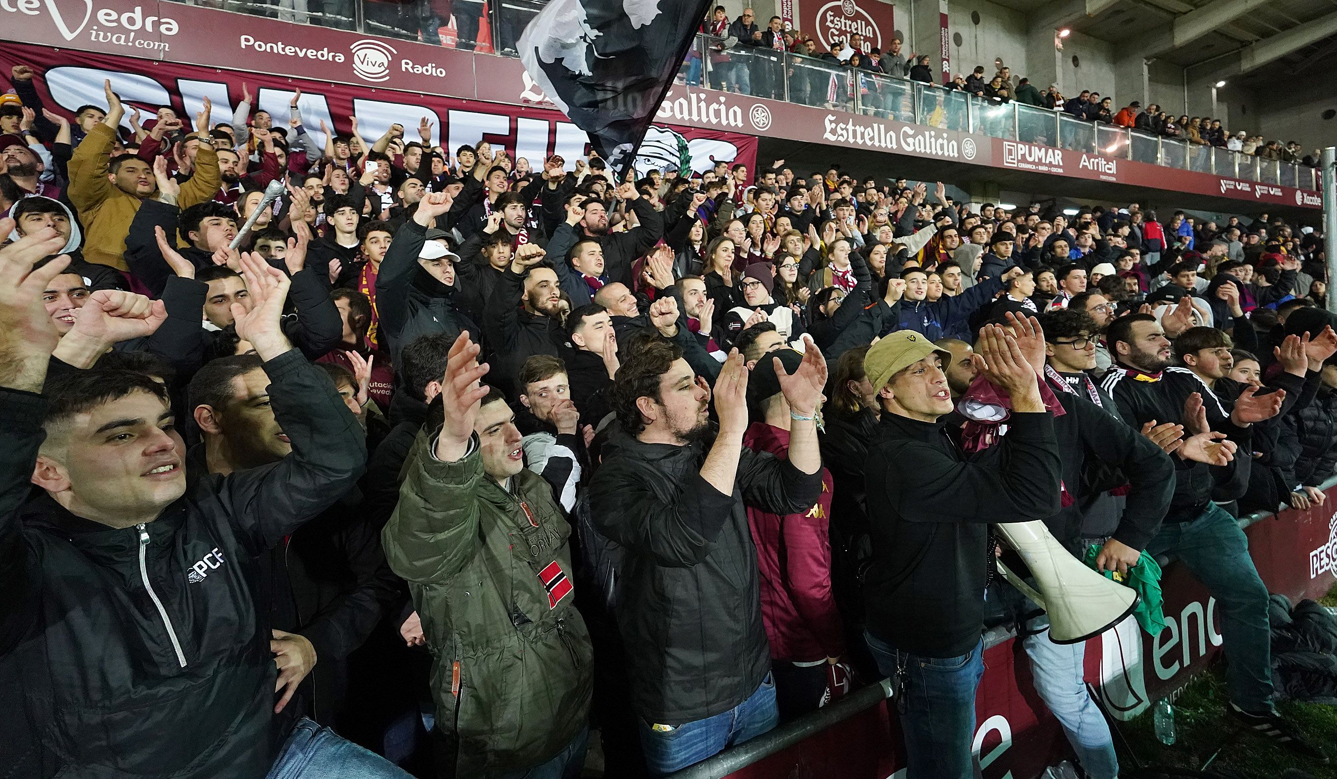 Oitavos de final da Copa do Rei entre Pontevedra e Getafe en Pasarón