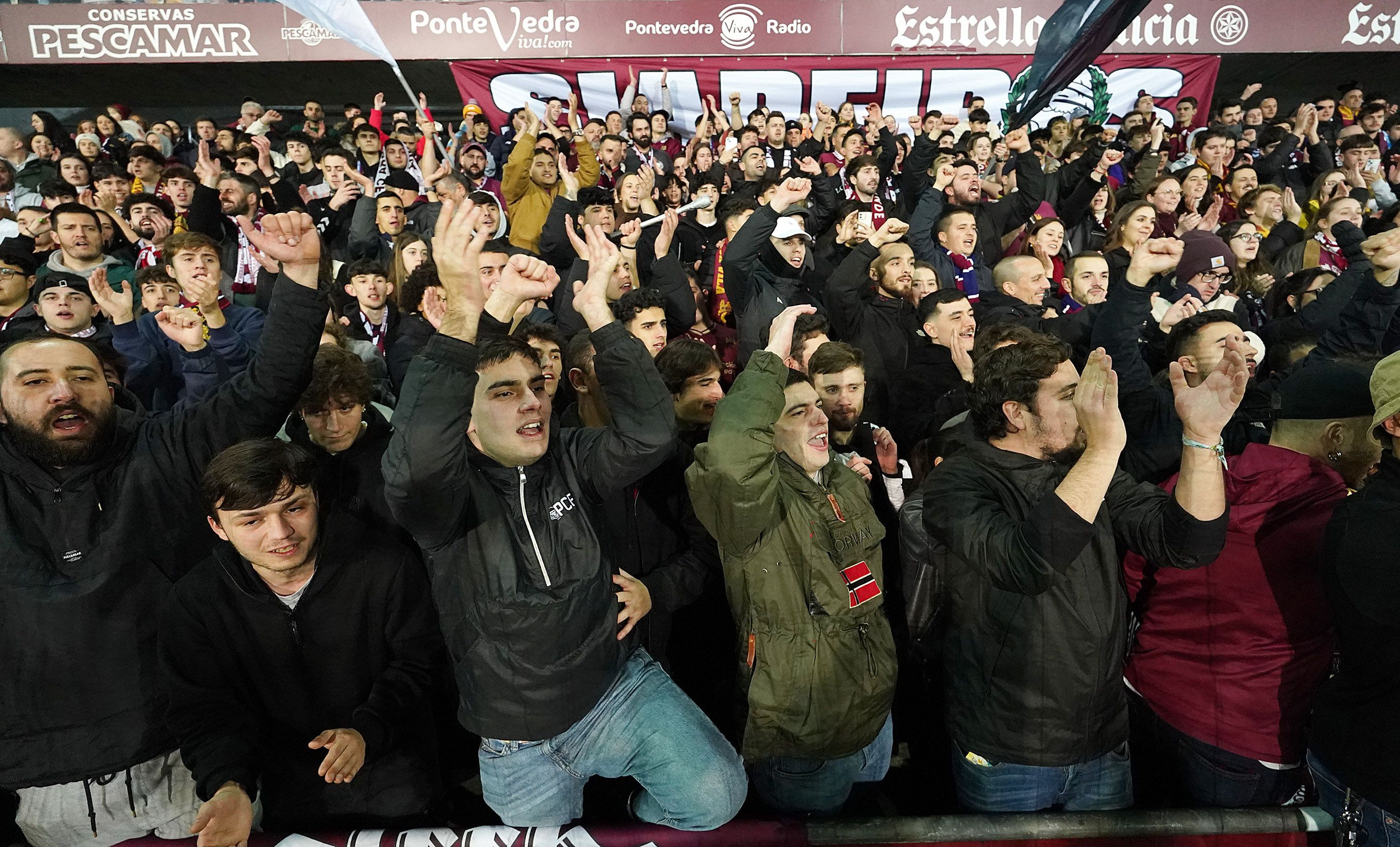 Oitavos de final da Copa do Rei entre Pontevedra e Getafe en Pasarón