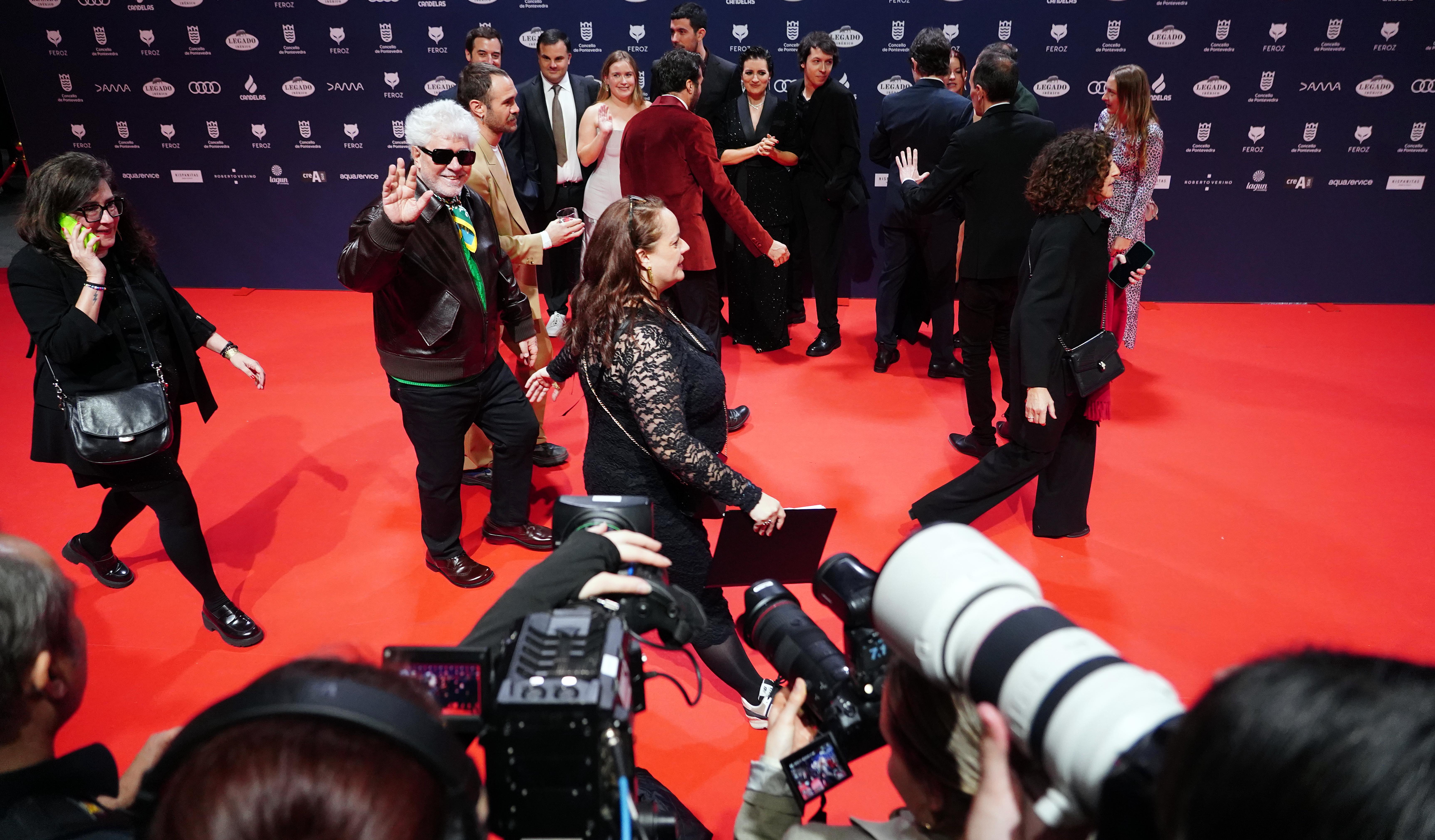 Pedro Almodóvar ao chegar á Gala dos Premios Feroz no Recinto Feiral