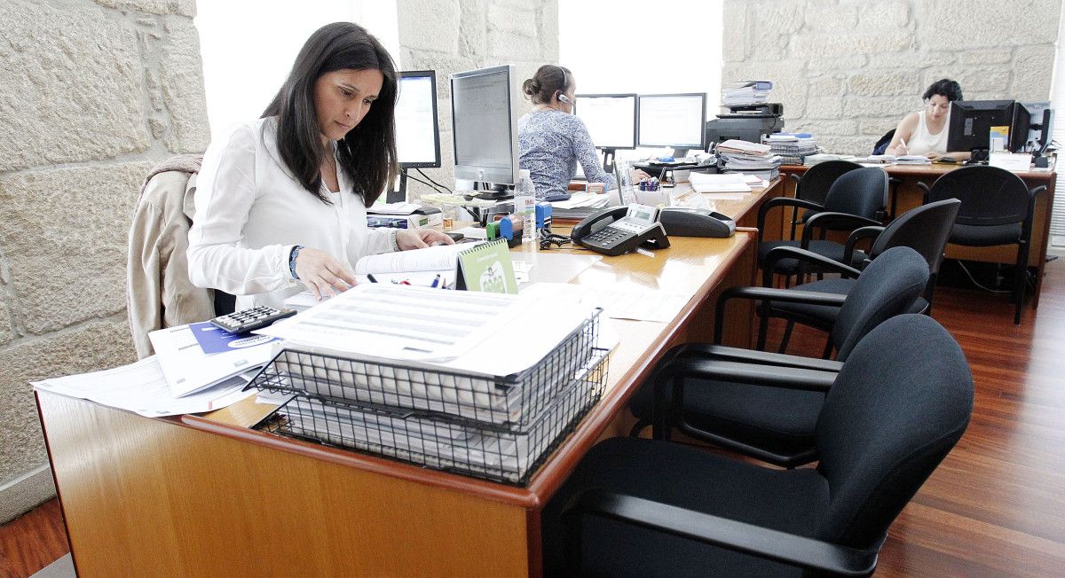 Trabajadoras en una oficina