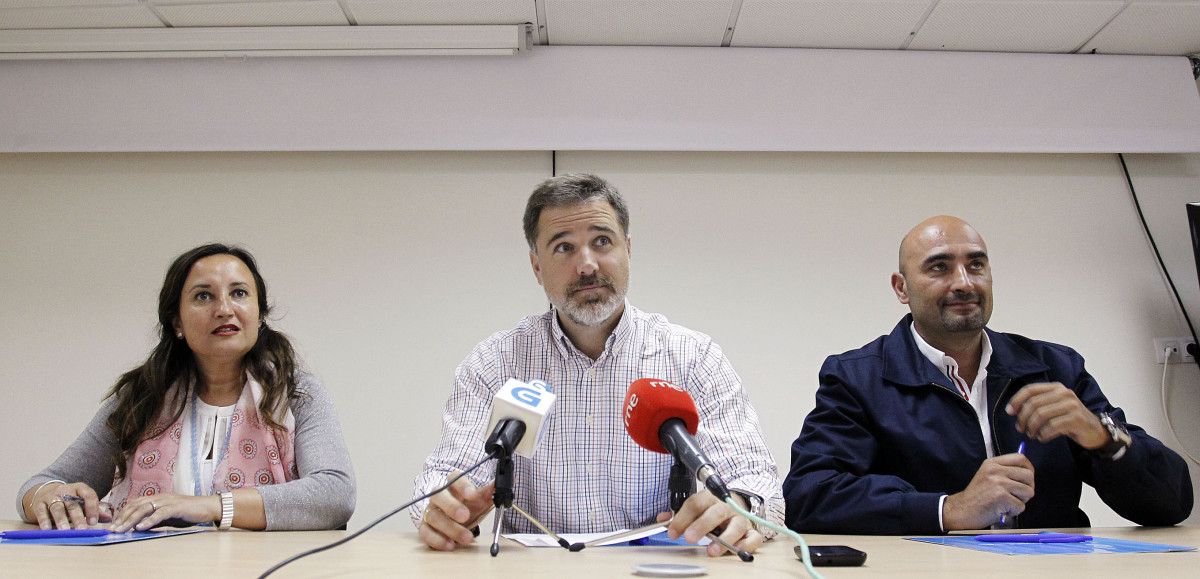 María José Rodríguez Teso, Jacobo Moreira y José Luis Martín, en rueda de prensa