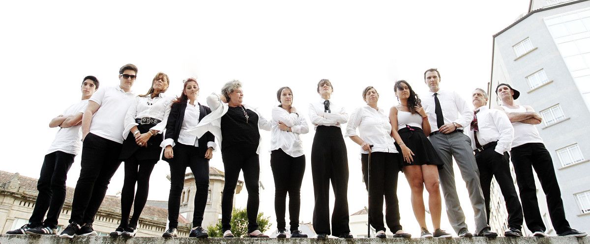 Reparto de '12 sen piedade', del Aula de Teatro Municipal de Pontevedra