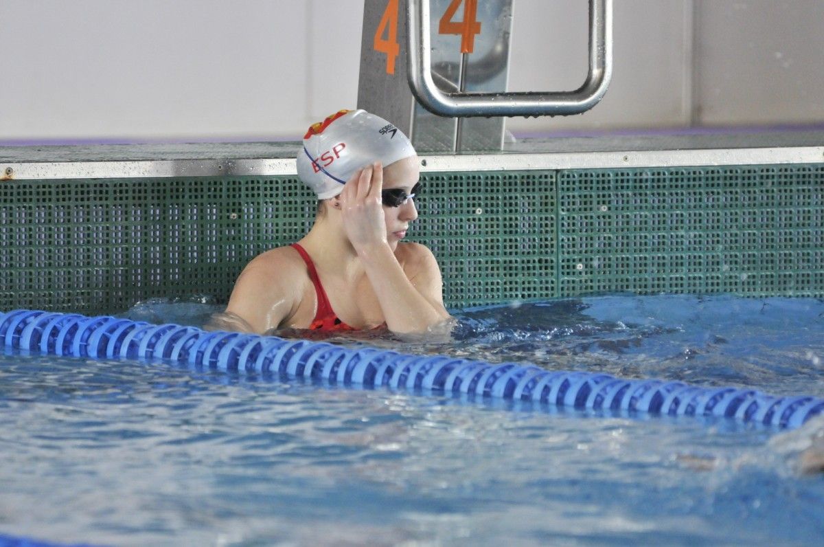 Bea Gómez en un entrenamiento en Rías do Sur