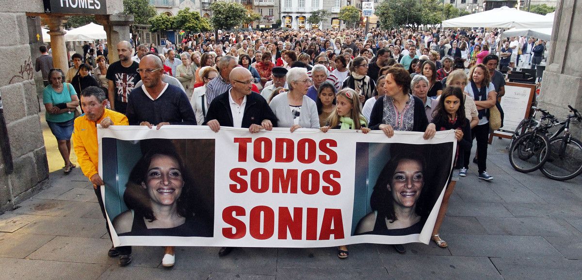 Manifestación en recuerdo de Sonia Iglesias por el quinto aniversario de su desaparición