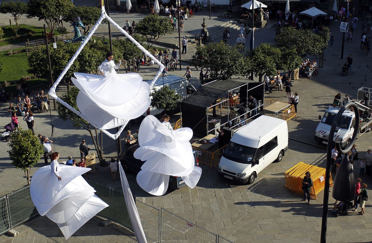 Ensayo del espectáculo inaugural de la Feira Franca 2015