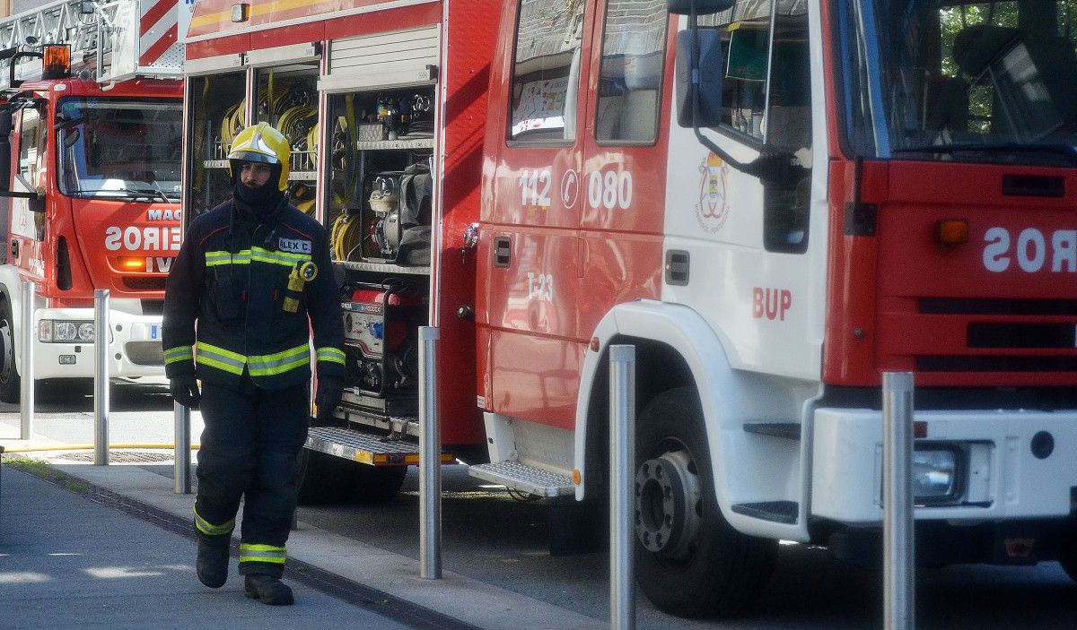 Intervención de los bomberos 