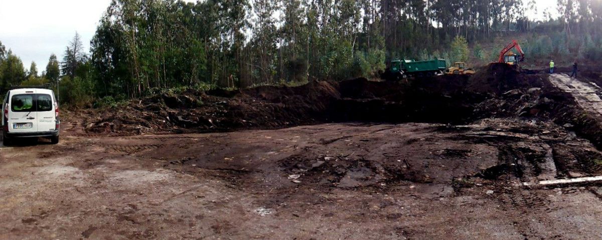 Inicio de las obras de construcción de la autovía A-57 en la zona de A Ermida, en Marcón