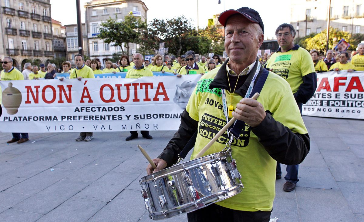 Manifestación de apoyo a los afectados por las preferentes