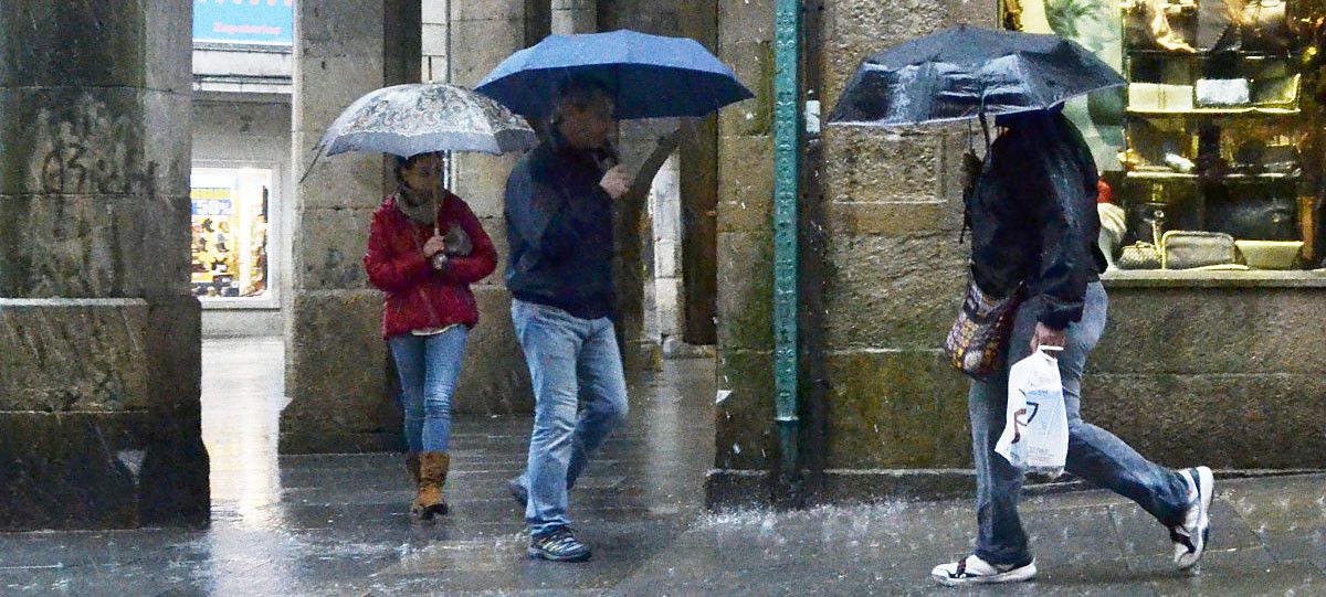 Lluvia en Pontevedra