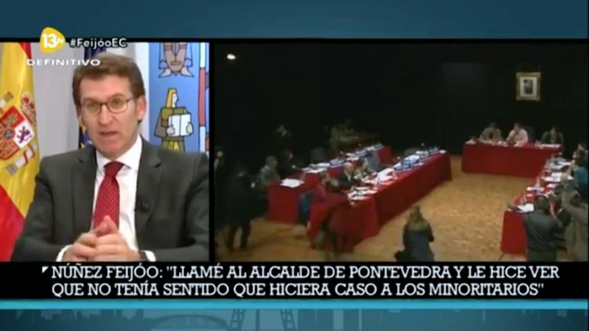 Núñez Feijóo admite que habló con el alcalde para que no aceptara la moción sobre Rajoy