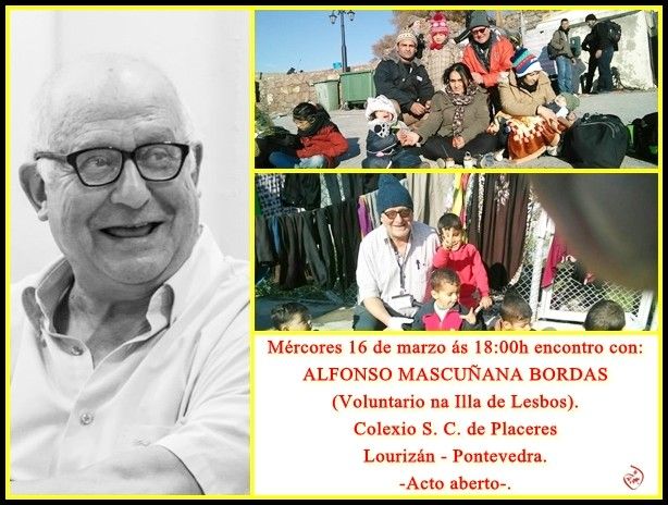 Cartel de la charla de Alfonso Mascuñana Bordas en el colegio Sagrado Corazón