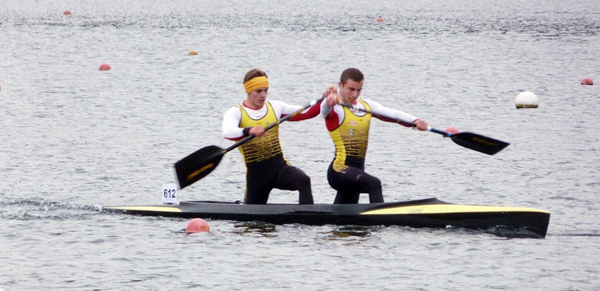 Adrián Sieiro y Sergio Vallejo durante el Campeonato Gallego en Verducido