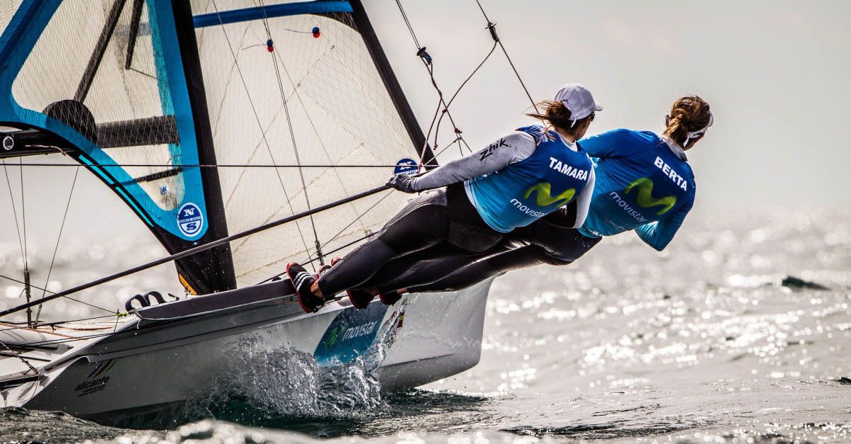 Támara Echegoyen y Berta Betanzos en el 49er FX