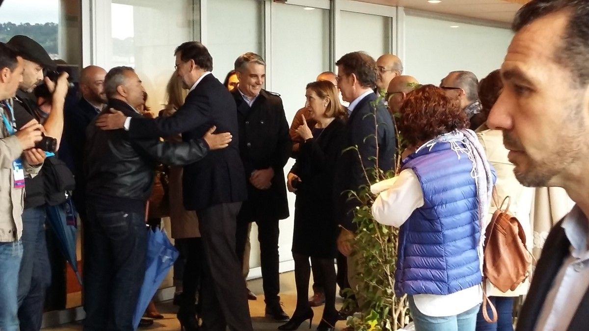 Mariano Rajoy, Ana Pastor y Alberto Núñez Feijóo, en el acto organizado por Nuevas Generaciones del PP en Ourense