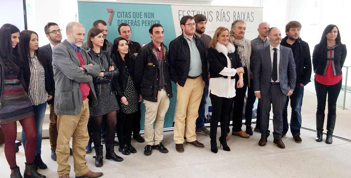 Foto de familia de la presentación de Festivais Rías Baixas