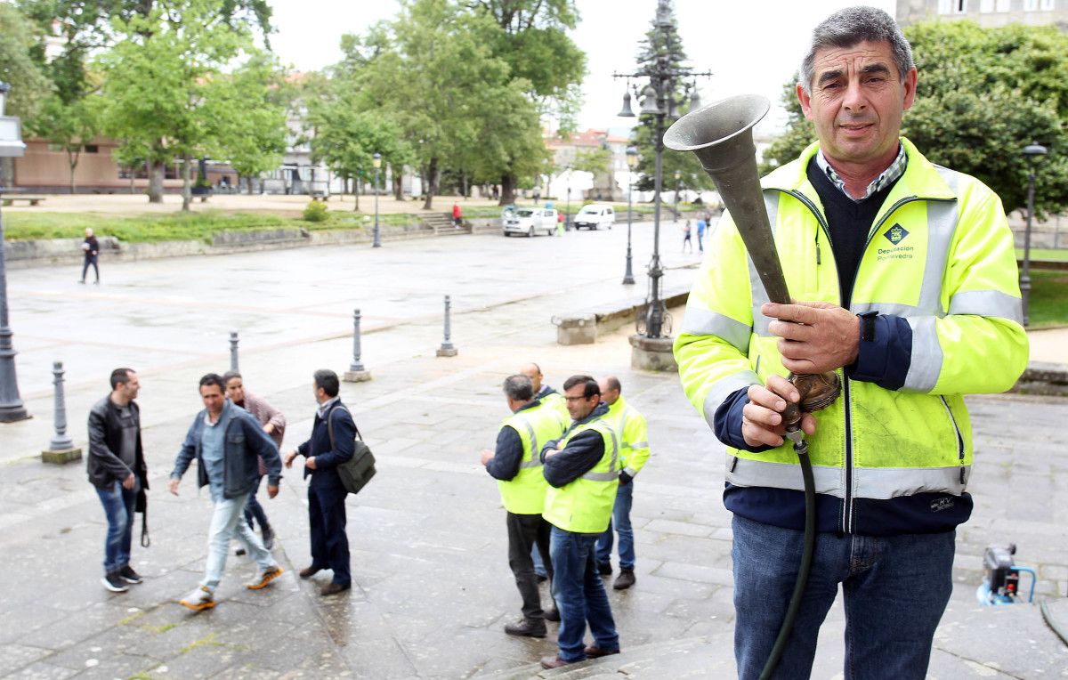 Los funcionarios del Parque de Maquinaria boicotean el pleno de la Deputación