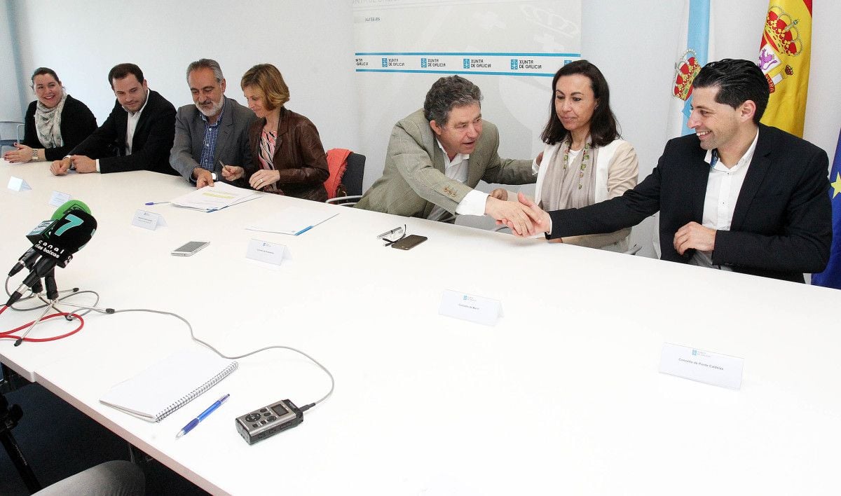 Firma del convenio entre la Xunta y la Mancomuniad Terras de Pontevedra