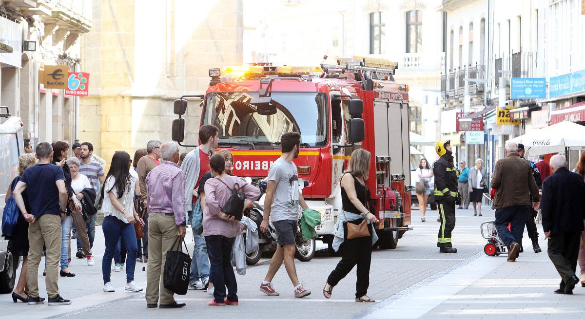 Bomberos de Pontevedra en una intervención