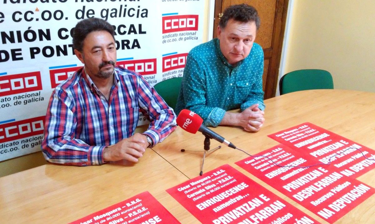 José Ramón Piñeiro e José Luis García Pedrosa, representantes de CC.OO.