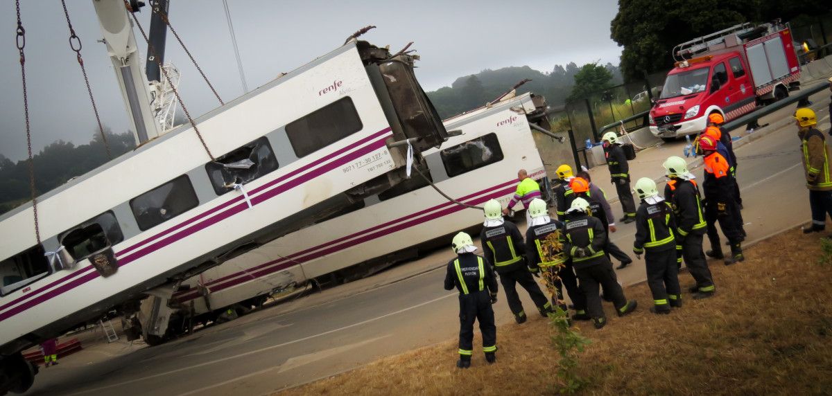 Accidente ferroviario en Santiago