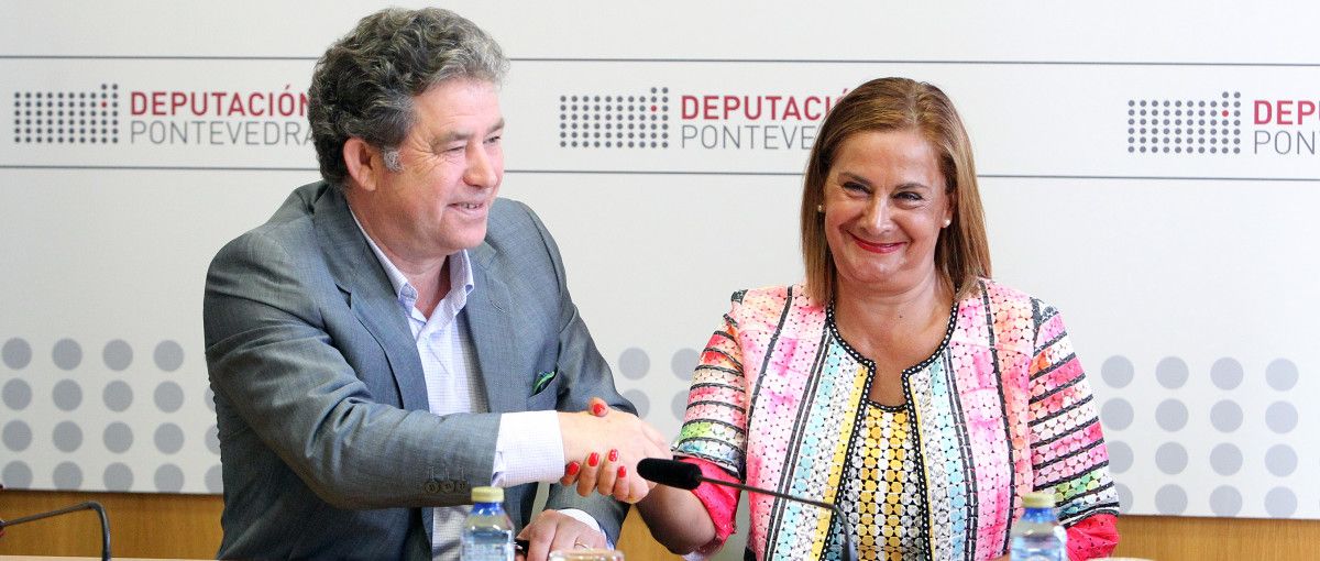 Firma de dos convenios entre la Deputación y el Concello de Pontevedra