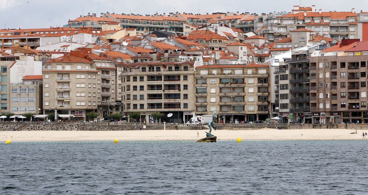 Playa de Silgar de Sanxenxo vista desde el mar