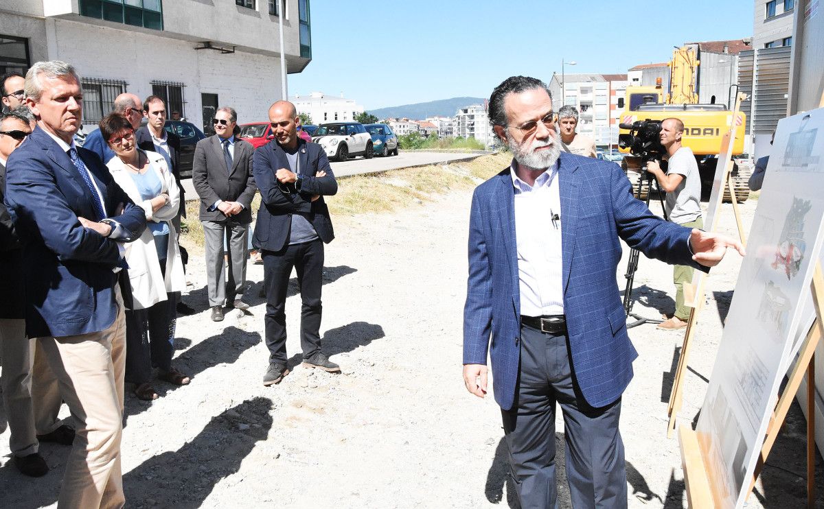 Acto de replanteo dos terreos do novo edificio xudicial da Parda