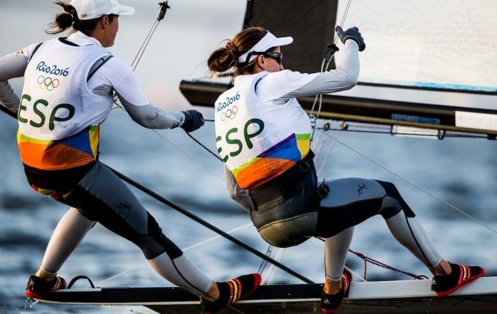 Támara Echegoyen e Berta Betanzos durante a primeira xornada dos Xogos Olímpicos