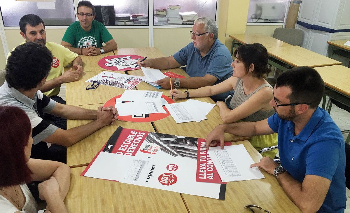 Reunión entre candidatos del PSdeG-PSOE y la ejecutiva de UGT