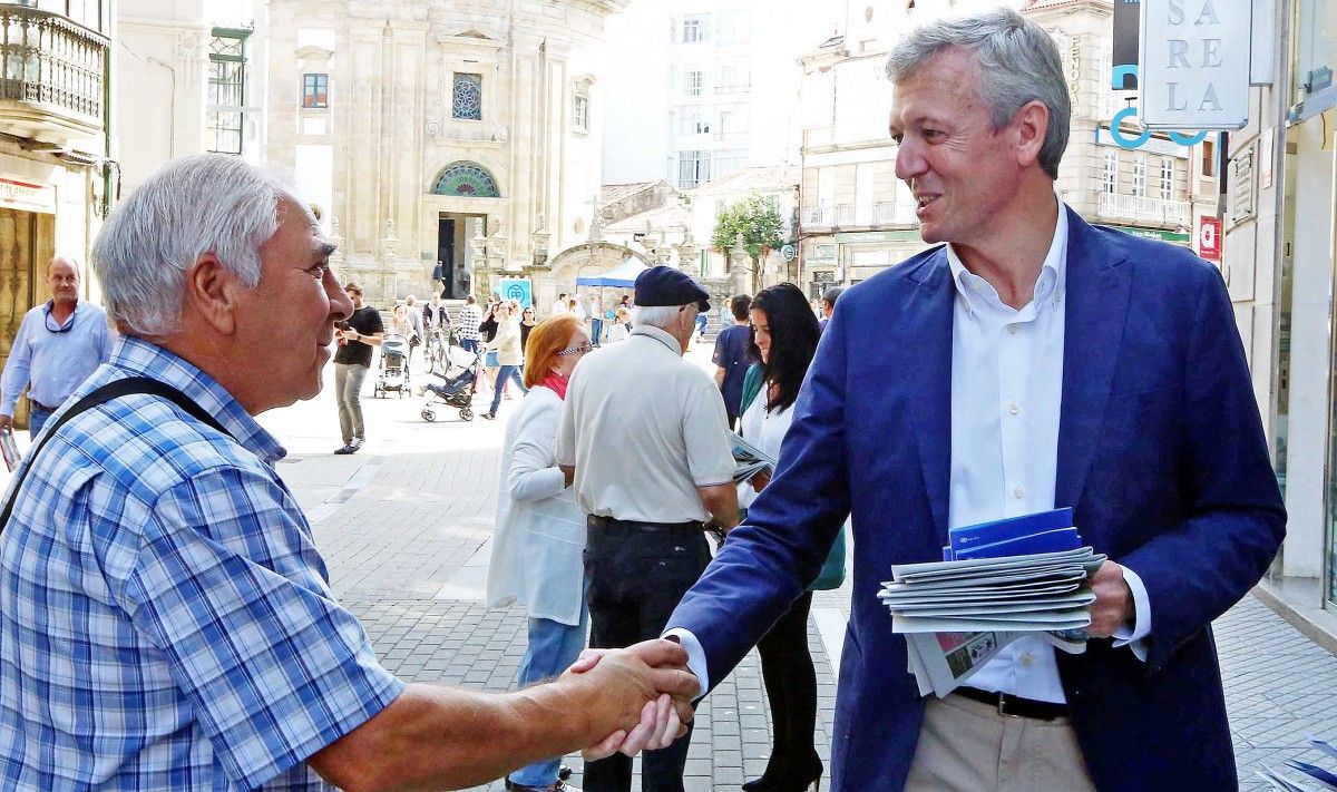 Reparto electoral de Alfonso Rueda por Pontevedra