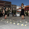 Acto de homenaxe ás vítimas da violencia machista realizado por Marea Galeguista