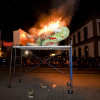 Incineración del Loro Ravachol en la Plaza de España