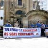 Protesta de trabajadores de la subcontrata de Telefónica-Movistar