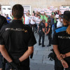 Protesta de traballadores de Elnosa e o Parque de Maquinaria no mitin do BNG