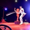 Representación do espectáculo de circo 'Rojoestándar', da compañía andaluza Lanördika, en Domingos do Principal