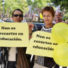 Protesta de pais e alumnos de Barcelos pola supresión dun aula de Infantil