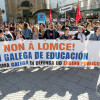 Manifestación en la jornada de huelga de la educación organizada pola Plataforma Galega en defensa do Ensino Público
