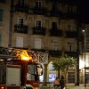 Intervención de los bomberos en un edificio de A Ferrería