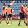 Luismi y Roberto Feáns, en el último entrenamiento del Pontevedra CF 18/19