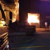 Incendio en una nave industrial en el polígono de Castiñeiras, en Bueu