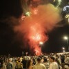 Lanzamento de fogos de artificio no primeiro día das Festas da Peregrina 2024