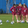 Adestramento da Selección Española no campo de Burgáns, en Cambados