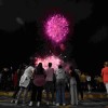 Lanzamiento de fuegos artificiales en el primer día de las Fiestas de la Peregrina 2022