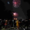 Lanzamento de fogos artificais no primeiro día das Festas da Peregrina 2022