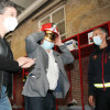 Visita del alcalde de Pontevedra, Miguel Anxo Fernández Lores, al parque de bomberos