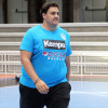 Juan Novas, en el entrenamiento del Cisne en el Pabellón Municipal de los Deportes